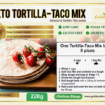 Keto Tortilla-Taco Baking Mix - Golden Stevia Sugar Free, Gluten Free, Low Carb