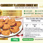 Low Carb Keto Cranberry-Flax Seed Cookie Baking Mix- Golden Stevia Sugar Free, Gluten Free