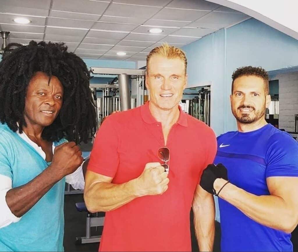 Dilly and Dolph Lundgren at Boxing class in Marbella