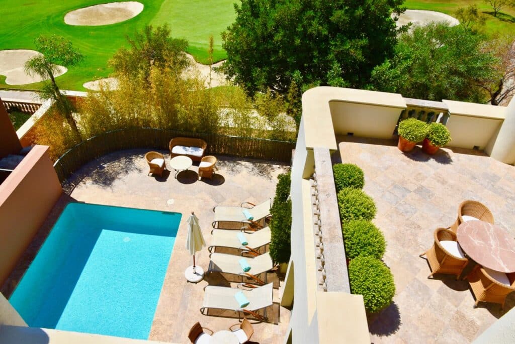 3floor Private Obama Villa pool at Anantara VillaPadierna Palace Hotel Benahavis, Spain view from top!