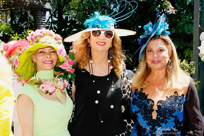 Glamorous Kristina Szekely's Easter hat party 2017