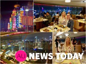 Shanghai is the biggest city in China and second large in the World. Radisson Hotel restaurant Epicure on 45 with perfect rotating city view.