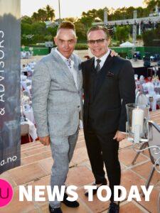 Mr. John Thomson GM of Nobu and Mr. Veiko Huuse at the World Vision Gala at Puente Romano Tennis Club Marbella 2019