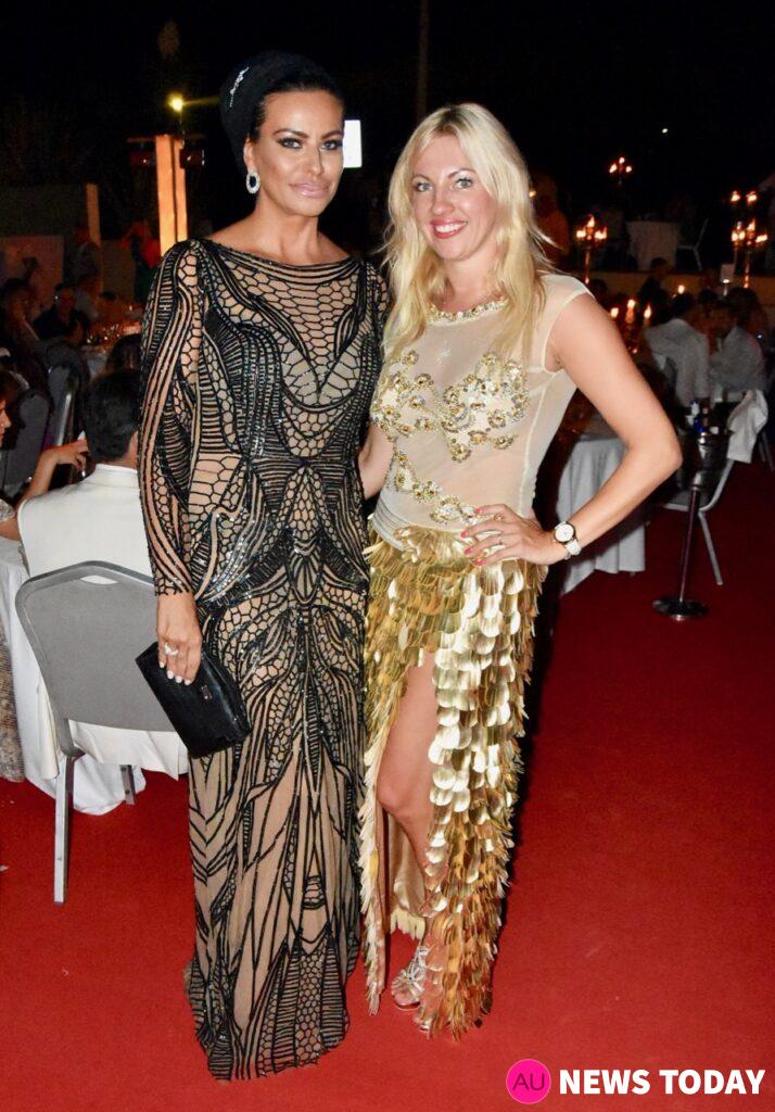 Princess Kasia Al Thani and Annika Urm at the World Vision Gala at Puente Romano Tennis Club Marbella 2019