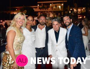 Annika Urm, Claudia Rodriguez, Mario Guarnieri, Manolo Santana, German Lapeña at the World Vision Gala at Puente Romano Tennis Club Marbella 2019