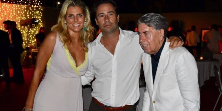 Ms.Nadine Nounou Shamoon and Mr. Daniel Shamoon, Tennis Legend Manolo Santana World Vision Gala Marbella 2019