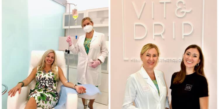 Dr Halina Latasiewicz and her daughter Eva (Manager) and Annika Urm at Vit&Drip Center Marbella Puerto Banus Source: i-marbella.com