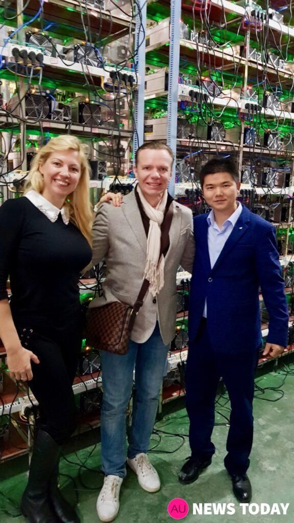 In Bitcoin Mining with our business partner. Left: Miss Annika Urm, Mr Veiko Huuse and Mr Jin Wang