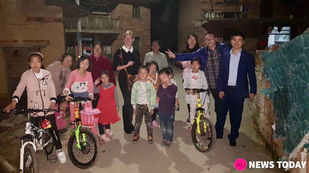 Local Village at Middle of China with friendly people and kidds.