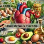 Healthy foods promoting low-carb diet. Cholesterol is Essential – Low Carb, Keto Diet by Annika Urm